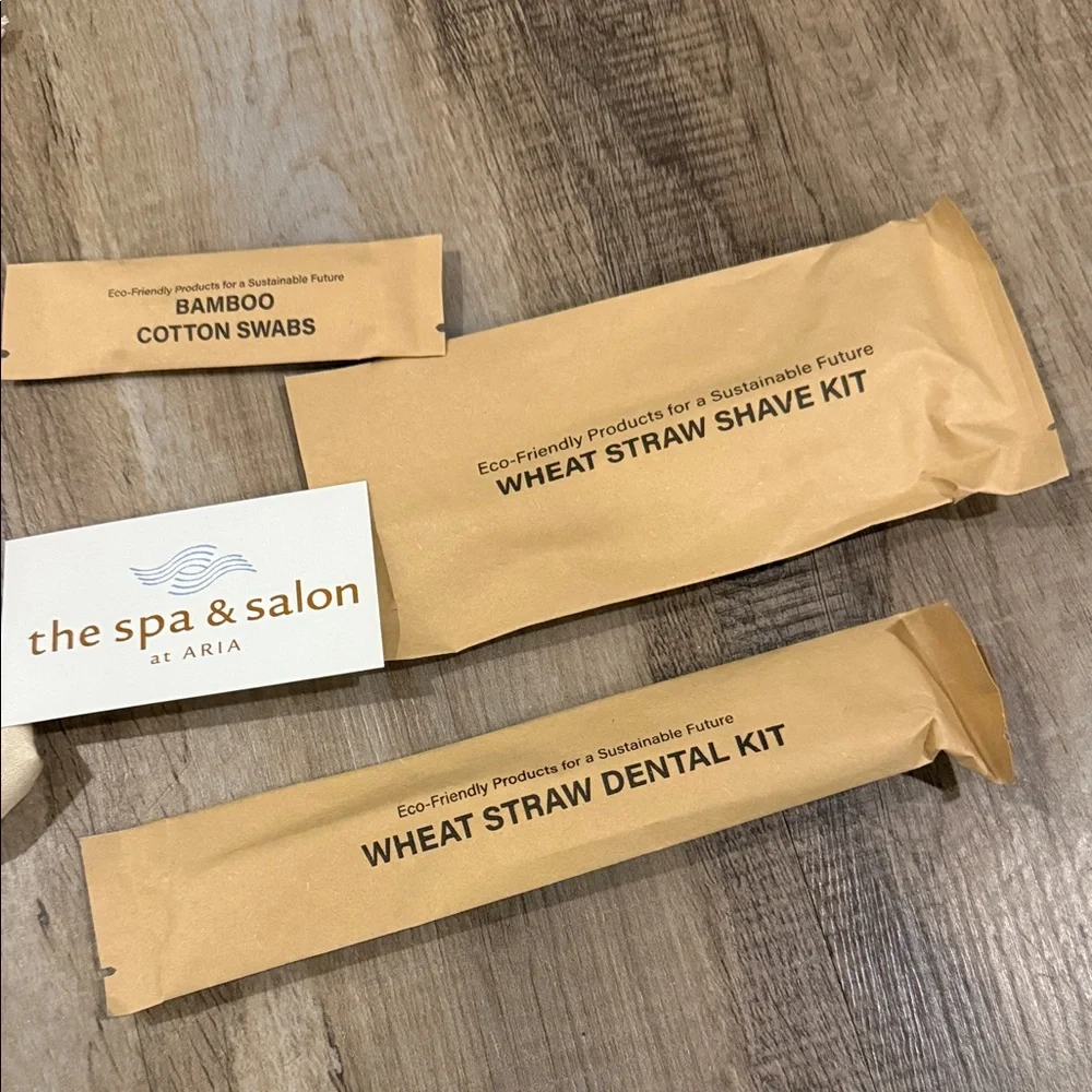 Never used The Spa & Salon at Aria Natural Canvas Drawstring Pouch